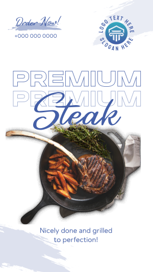 Premium Steak Order Instagram story Image Preview