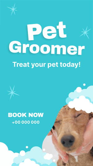 Professional Pet Groomer Facebook story Image Preview