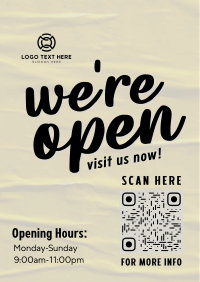 Quirky Open Now Flyer Design