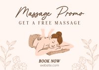 Relaxing Massage Postcard Design