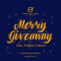 Merry Giveaway Announcement Instagram post Image Preview