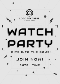 Futuristic Watch Party Flyer Preview