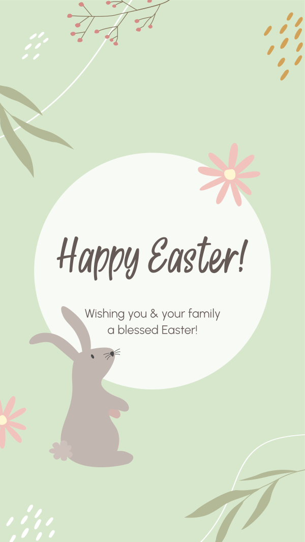 Happy Easter Spring Facebook Story Design Image Preview