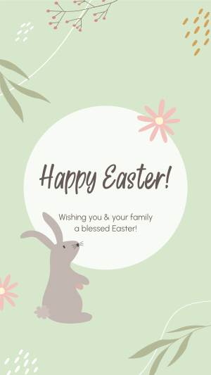 Happy Easter Spring Facebook story Image Preview
