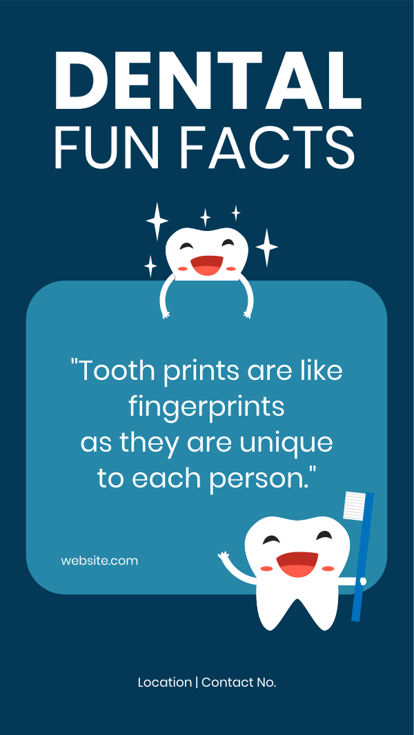 Dental Facts Instagram Story Design Image Preview