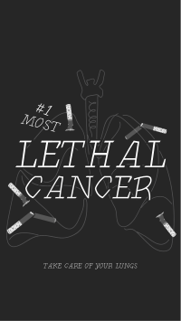 Lethal Lung Cancer Instagram Story Design
