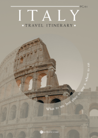 Italy Itinerary Flyer Design