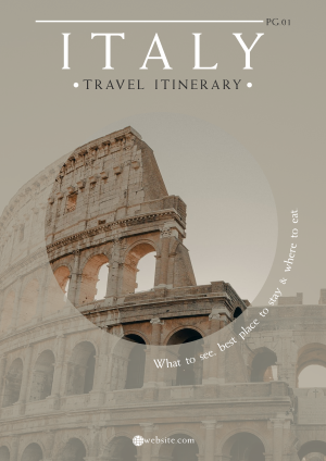 Italy Itinerary Flyer Image Preview