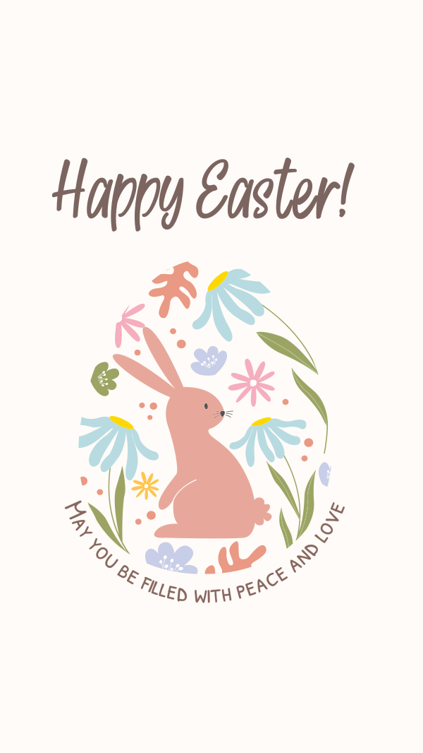 Fun Easter Bunny Facebook Story Design Image Preview
