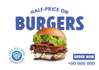 Best Deal Burgers Postcard Design
