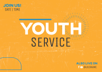 Youth Service Postcard Image Preview