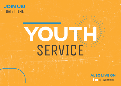 Youth Service Postcard Image Preview