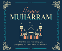 Decorative Islamic New Year Facebook post Image Preview