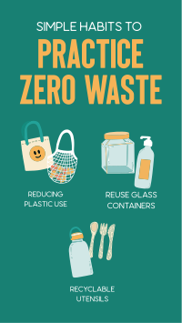 Simple Habits to Zero Waste Instagram story Image Preview