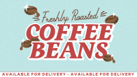 Minimalist Coffee Bean Delivery Facebook Event Cover Image Preview