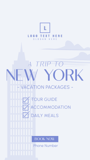 NY Travel Package Facebook story Image Preview