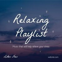 Playlist for Stress Instagram Post Design