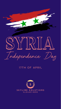 Syria Independence Flag TikTok Video Image Preview