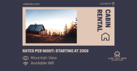 Cabin Rental Rates Facebook Ad Design