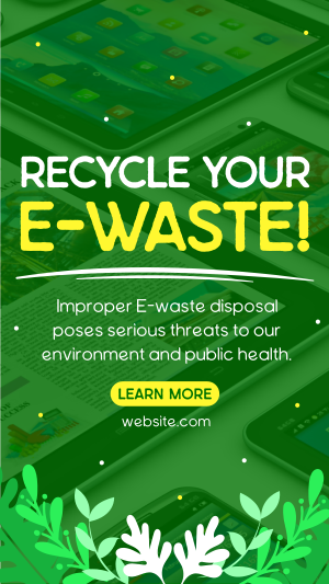 Recycle your E-waste Instagram story Image Preview