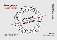 Pandemic Relief Fund Postcard Image Preview