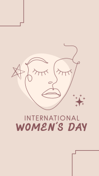 International Women's Day Illustration Instagram Story Design
