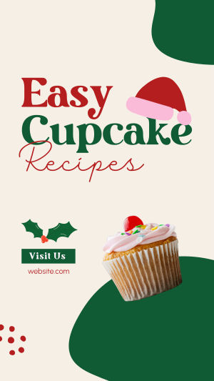 Christmas Cupcake Recipes Facebook story Image Preview