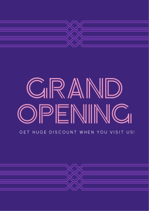 Minimalist Art Deco Grand Opening Flyer Image Preview