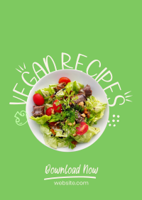 Vegan Salad Recipes Poster Design