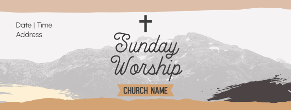 Church Sunday Worship Facebook Cover Design Image Preview