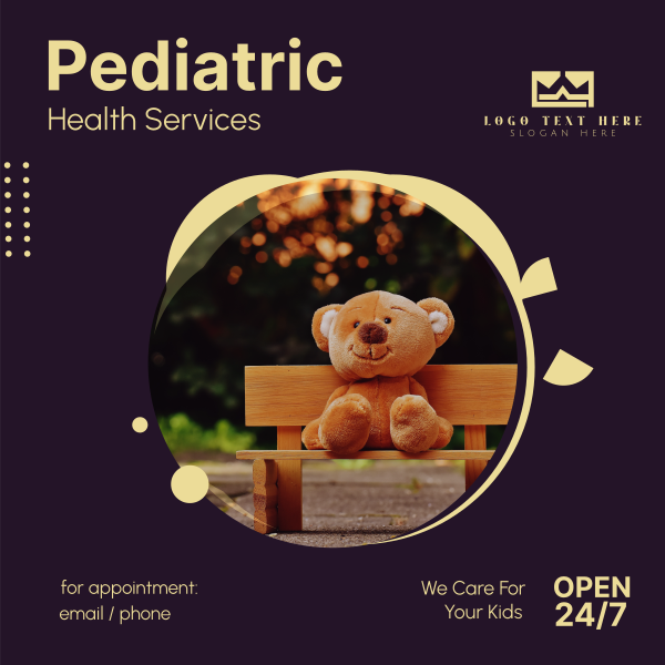 Pediatric Health Services Instagram Post Design Image Preview