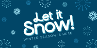 Let It Snow Winter Greeting Twitter post Image Preview