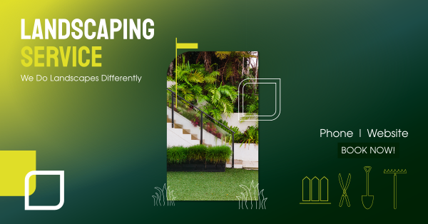 Landscaping Service Facebook Ad Design Image Preview