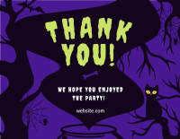 Spooky Halloween Thank You Card Design