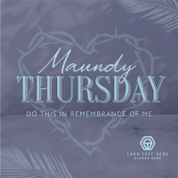 Minimalist Maundy Thursday Instagram post Image Preview
