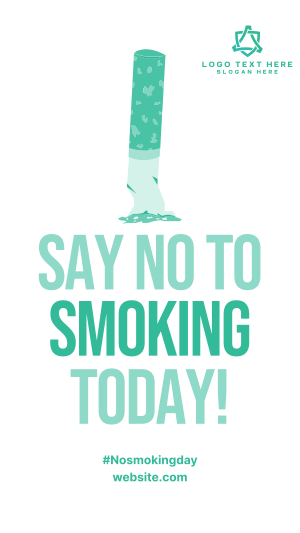 No To Smoking Today Facebook story Image Preview