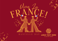 Wave Your Flag this Bastille Day Postcard Image Preview