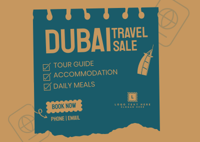 Dubai Travel Destination Postcard Image Preview