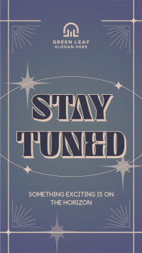 Minimalist Stay Tuned YouTube short Image Preview