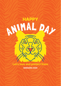 A Happy Lion Poster Design