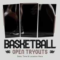 Basketball Ongoing Tryouts Instagram Post Preview