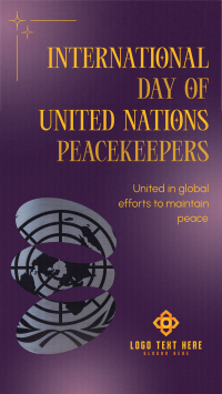 Minimalist Day of United Nations Peacekeepers TikTok video Image Preview