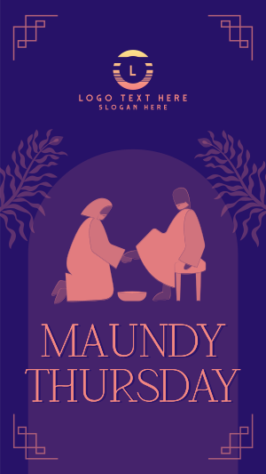 Maundy Thursday Washing of Feet Instagram story Image Preview