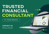 Financial Consultant Service Postcard Design