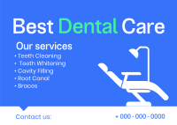 Dental Services Postcard Design