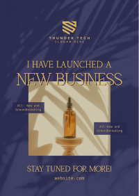 Minimalist Startup Launch Poster Image Preview