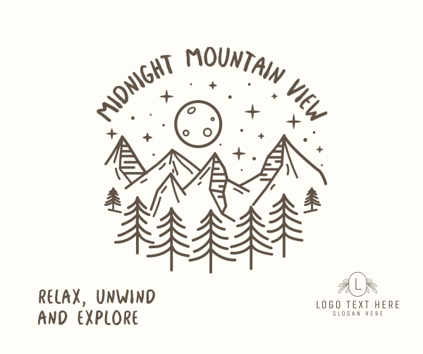 Midnight Mountain Valley Facebook Post Design Image Preview