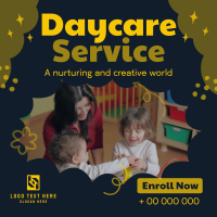 Cloudy Daycare Service Instagram Post Design