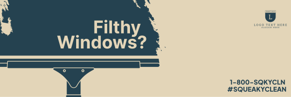Filthy Window Cleaner Twitter Header Design Image Preview