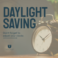 Daylight Saving Reminder Linkedin Post Design